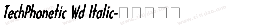 TechPhonetic Wd Italic字体转换